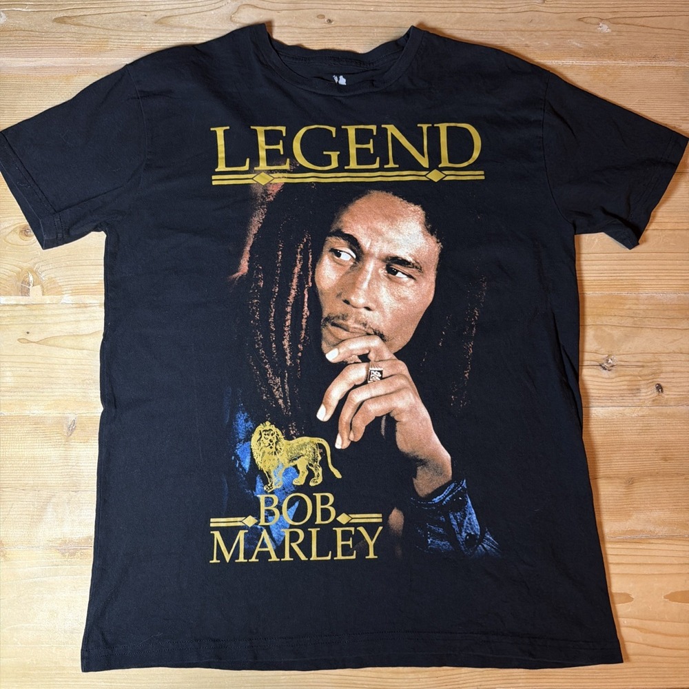 Vintage 2005 Bob Marley T‎ Shirt Mens Large Black Legend Zion Short Sleeve Tee